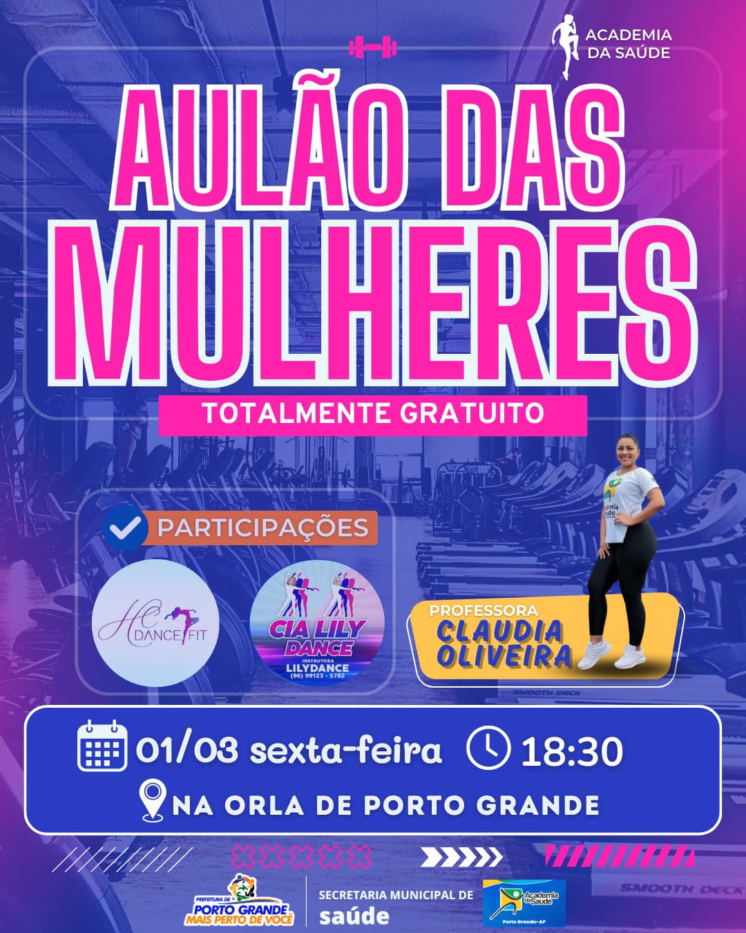 ACADEMIA DA SAÚDE - AULÃO DAS MULHERES